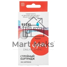 Картридж струйный Sakura 3YL81AE (№912XL Cyan) для HP, голубой, 10,5 мл., 825 к.