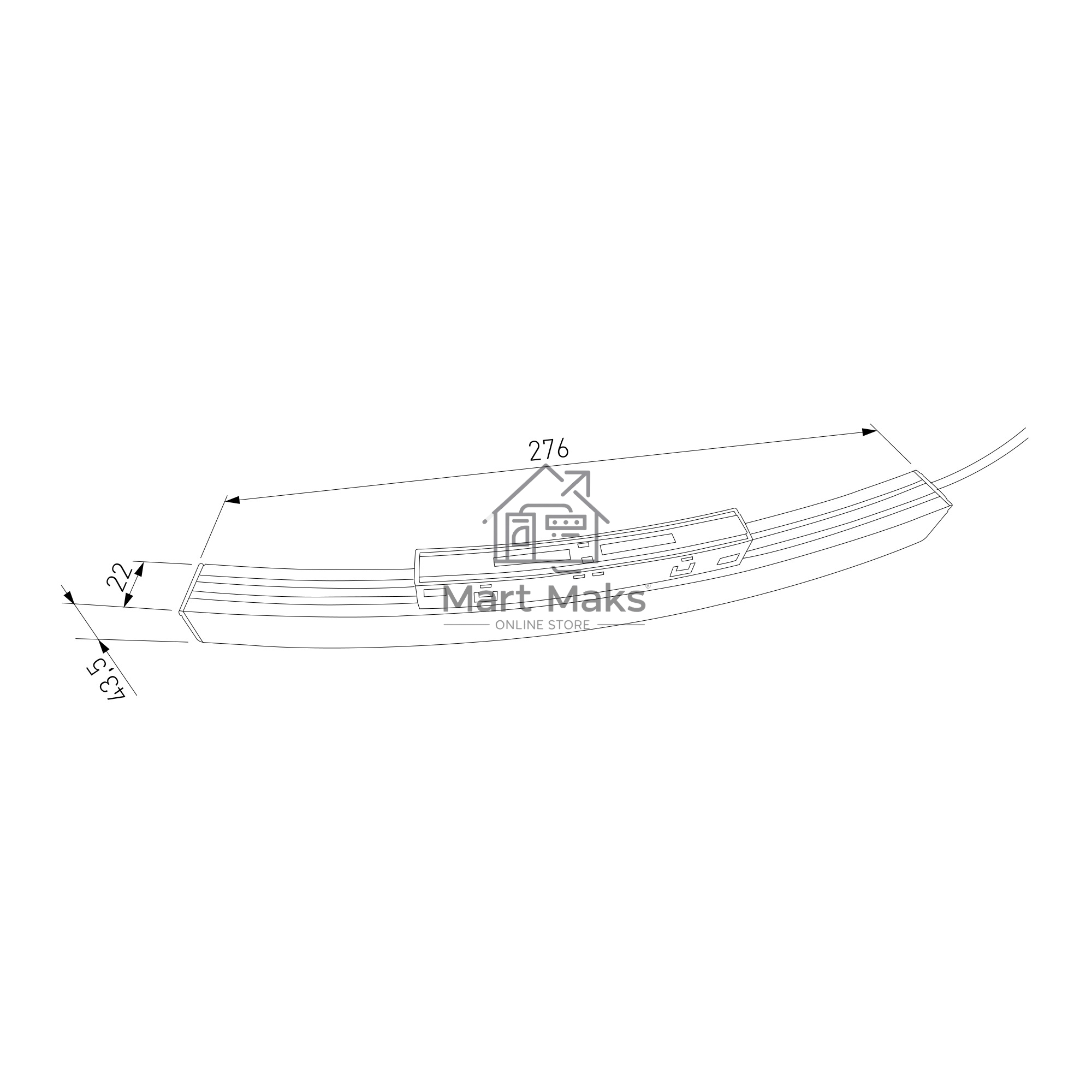 Slim Magnetic Блок питания 100W (черный) (?1200mm) 95057/00