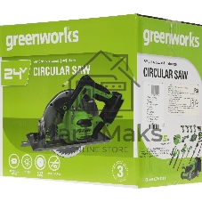 Циркулярная пила аккумуляторная GreenWorks GD24CS 24В, без АКБ и ЗУ (1500907)