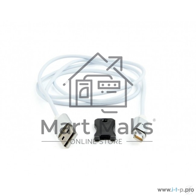 Кабель Cablexpert магнитный USB 2.0 CC-USB2-AMLMM-1M, AM/ iPhone lightning, магнитный кабель, 1м, алюминиевые разъемы, коробка
