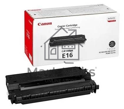Картридж лазерный Canon Е-16 (1492A003) черный для FC-200/210/220/226/230/310/330/336/530 2000 стр.