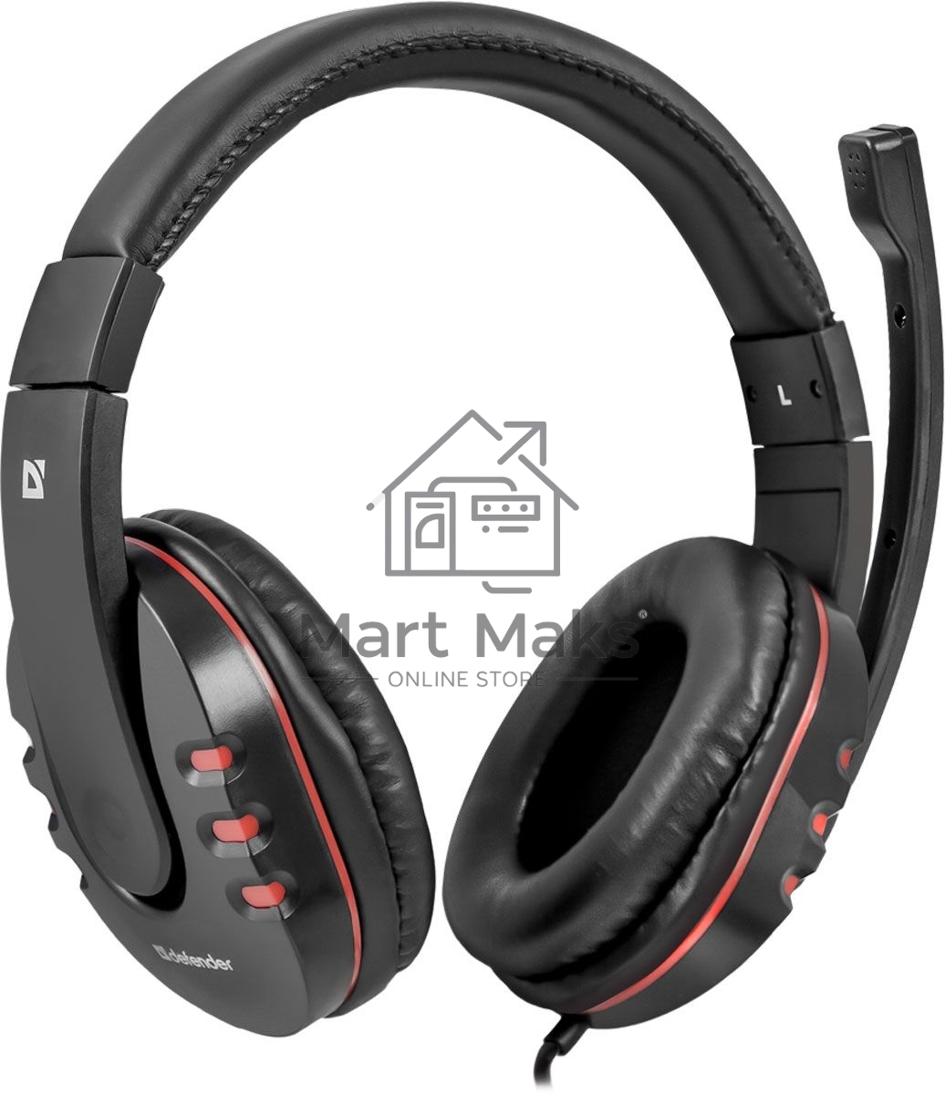 Наушники Defender Warhead G-160 черный, кабель 2,5 м