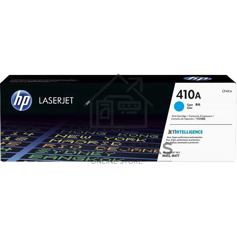 Тонер Картридж HP 410A CF411A голубой для HP LJ Pro M452/M477 (2300стр.)
