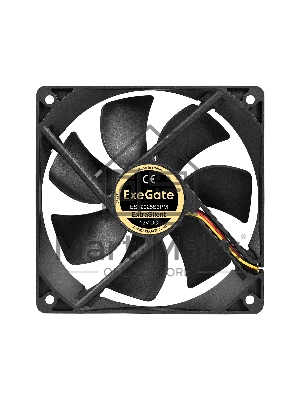 Вентилятор для корпуса ExeGate ExtraSilent ES12025S3PM черный, 120 мм, 1350 об/мин, 23 дБ, 3 pin