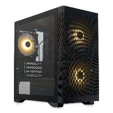 Компьютерный корпус без блока питания HSPD M320, Mesh Mini-tower, черный, slide TG, 0.45 SPCC, 2x140мм ARGb+1x120мм ARGb mATX, mITX 160/340/184мм 2x2.5