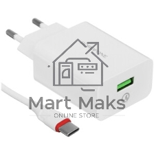Сетевое зарядное устройство BOROFONE (6931474702487) BA21A QC3.0 для Type-c - белый