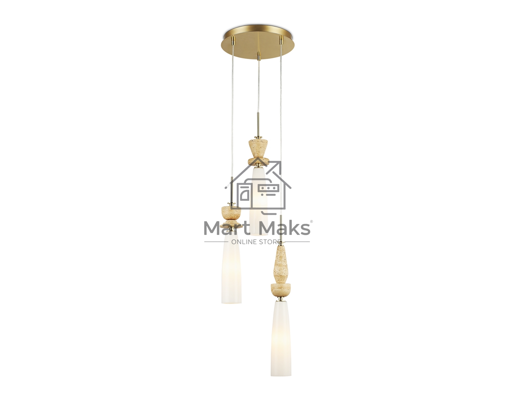 Светильник Ambrella light LH75367/3 GD/WH золото/белый G9*3 max 28W D270*1500