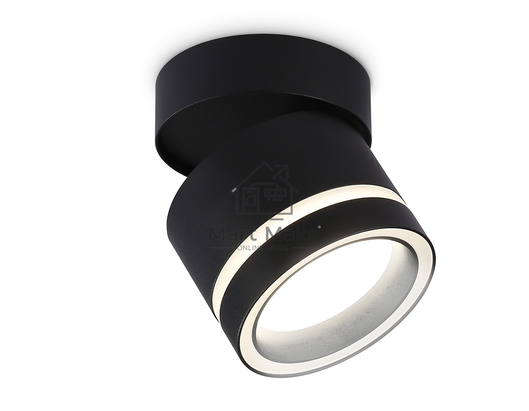 Светильник Ambrella light TA1445 BK/FR черный/белый матовый GX53 max 12W D85*90