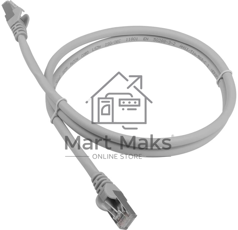 Патч-корд LANMASTER LSZH FTP кат.6, 10 м, серый