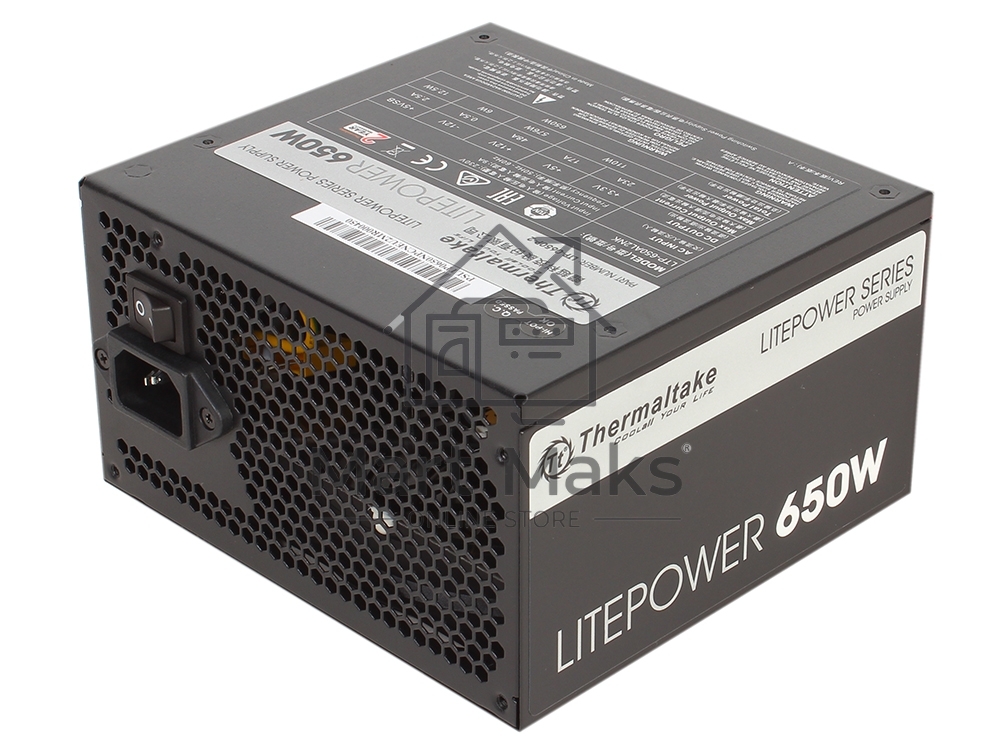Блок питания Thermaltake Litepower (PS-LTP-0650NPCNEU-2), 650Вт, 120мм, черный