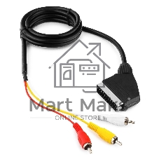 Кабель аудио/видео Gembird CCV-519, SCART / 3xRCA, 1.8м
