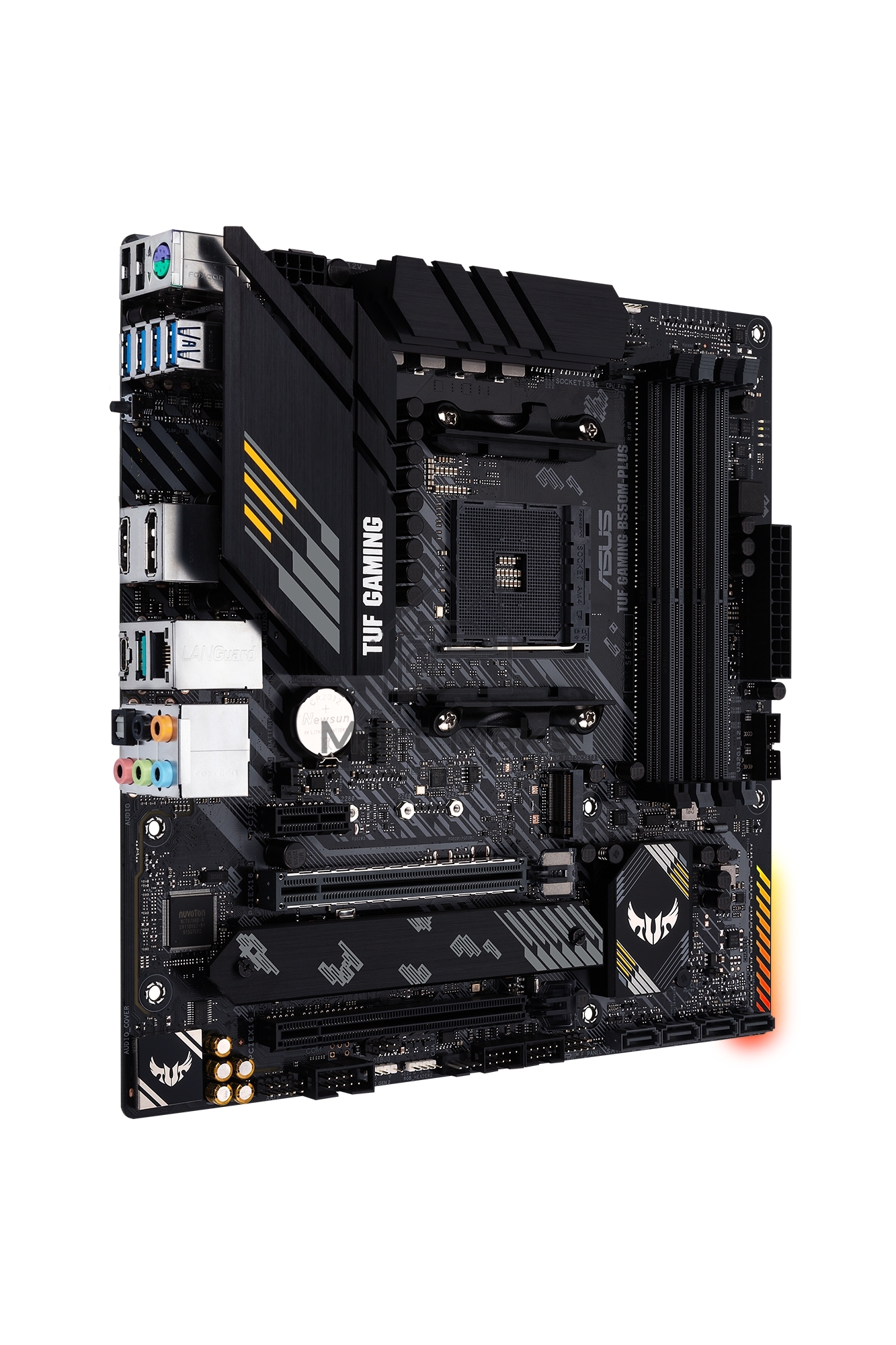 Материнская плата ASUS TUF GAMING B550M-PLUS, AM4, AMD B550, 4xDDR4, 4xSATA, 2xM.2, 1xPCIe 4.0 x16, 1xPCIe 3.0 x16, 1xPCIe x1, 1xHDMI, 1xDP, 1x 2.5Gb LAN, 4xUSB-A 3.2 Gen 1, 1xUSB-A 3.2 Gen 2, 2xUSB-A 2.0, 1xUSB-C 3.2 Gen 2, 5x3.5 мм, 7.1, mATX
