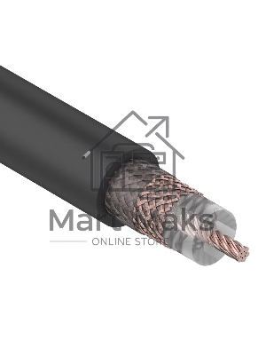 Кабель коаксиальный Rexant RG-213, 50 Ом, Cu/Cu, 96%, бухта 100 м, черный