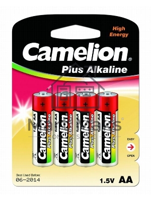 Элемент питания алкалиновый Camelion LR LR6 BL-4 (блист.4шт) 1.5 В