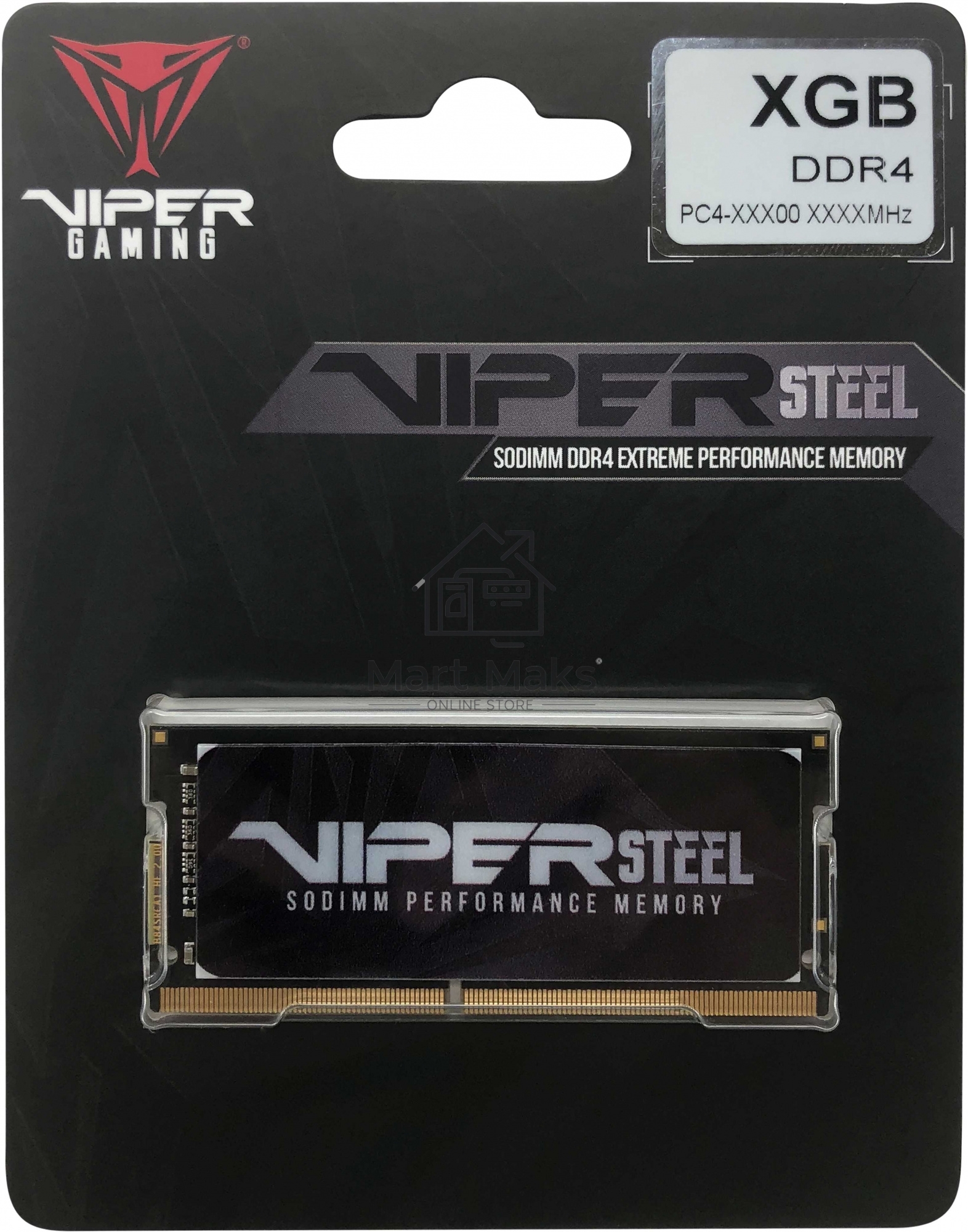 Оперативная память Patriot Viper Steel, DDR4, 32GB (1x32 GB), 2400 MHz, CL15, SO-DIMM