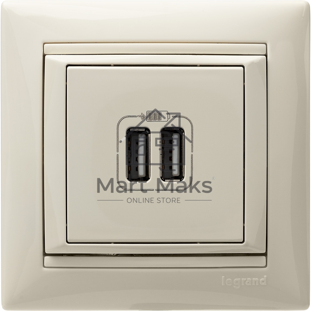 Розетка 2-ая USB 774170 Legrand Valena Сл. кость