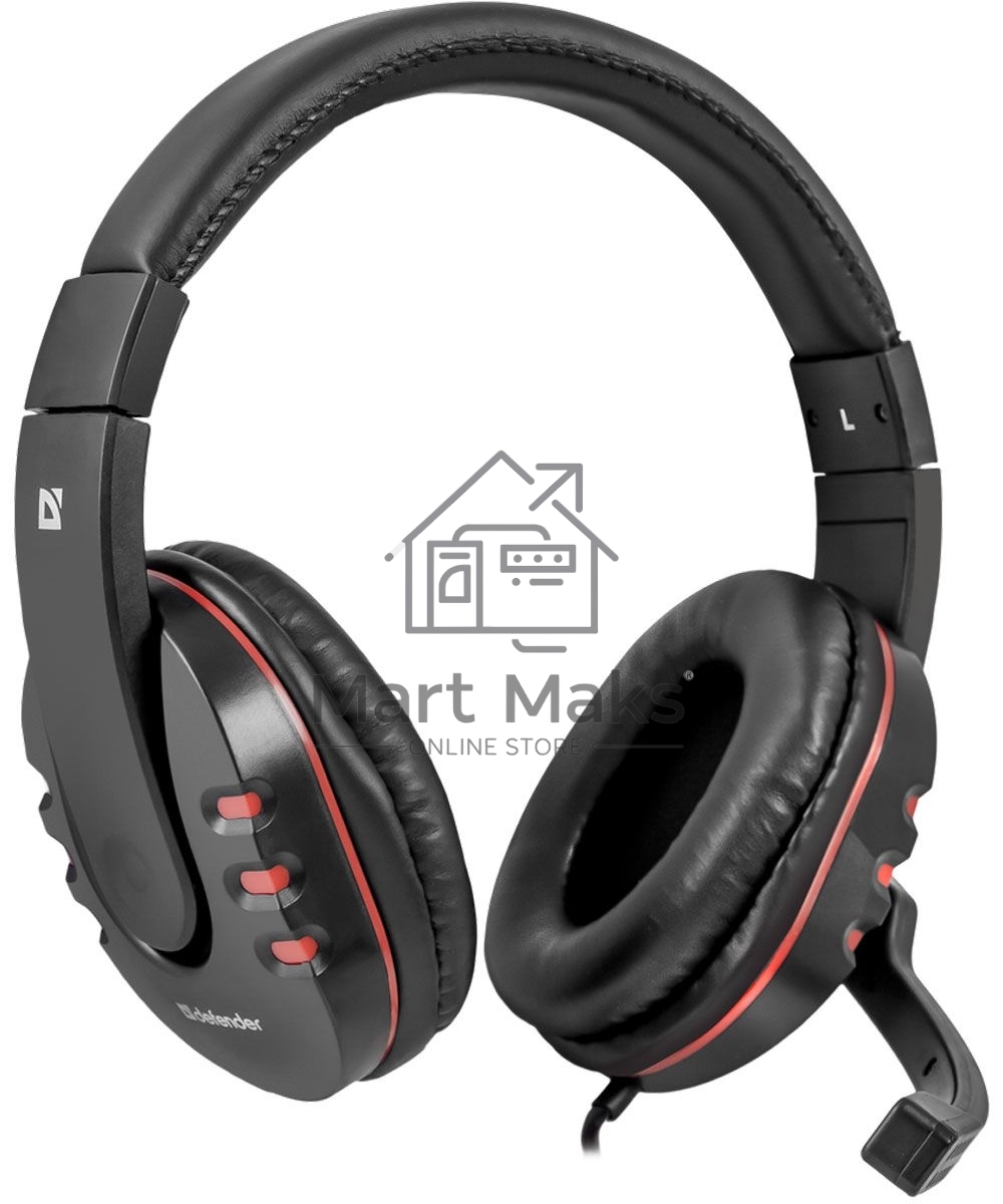Наушники Defender Warhead G-160 черный, кабель 2,5 м