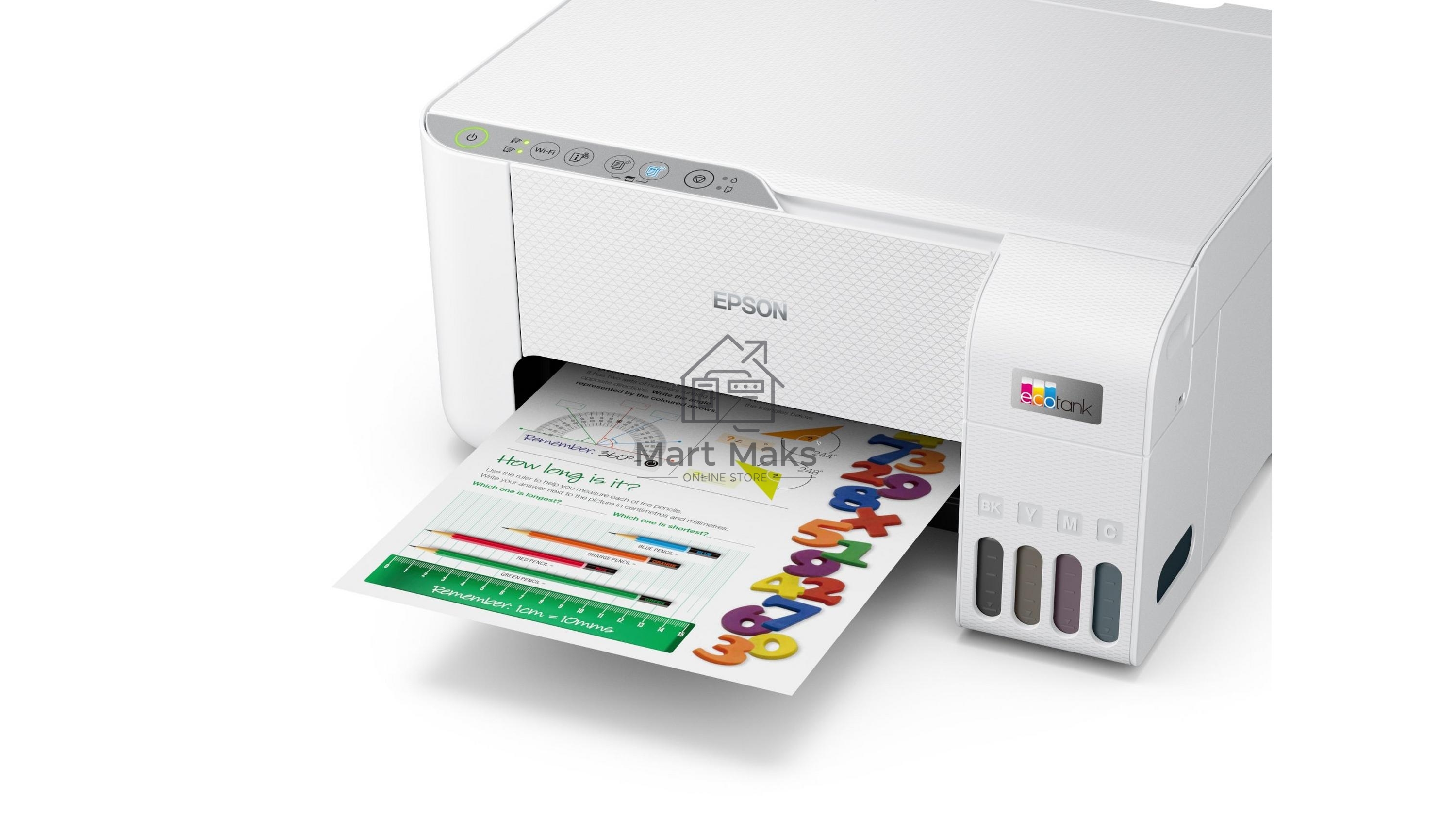 МФУ струйный Epson L3256 (C11CJ67407/C11CJ67414/C11CJ67421/C11CJ67519/C11CJ67504/C11CJ67524/C11CJ67516), A4 цветное, печ. до 10 стр/мин. (ч/б) до 5 стр/мин. (цвет), 1440 x 5760 dpi (печать) 1200x2400dpi (скан.), USB, Wi-Fi