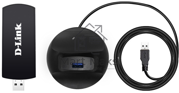 Адаптер D-Link DWA-192/RU/B1A Wireless AC1750 Dual-band USB Adapter, 802.11a/b/g/n / 802.11ac, 2.4 GHz / 5 GHz
