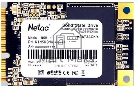 Накопитель SSD Netac N5M, 512GB, mSATA, R/W 540/490