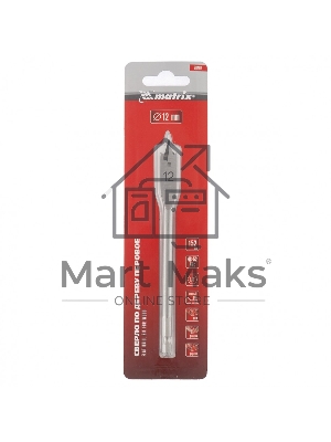 Сверло по дереву Matrix перовое, 12 мм 6-гранный хвостовик