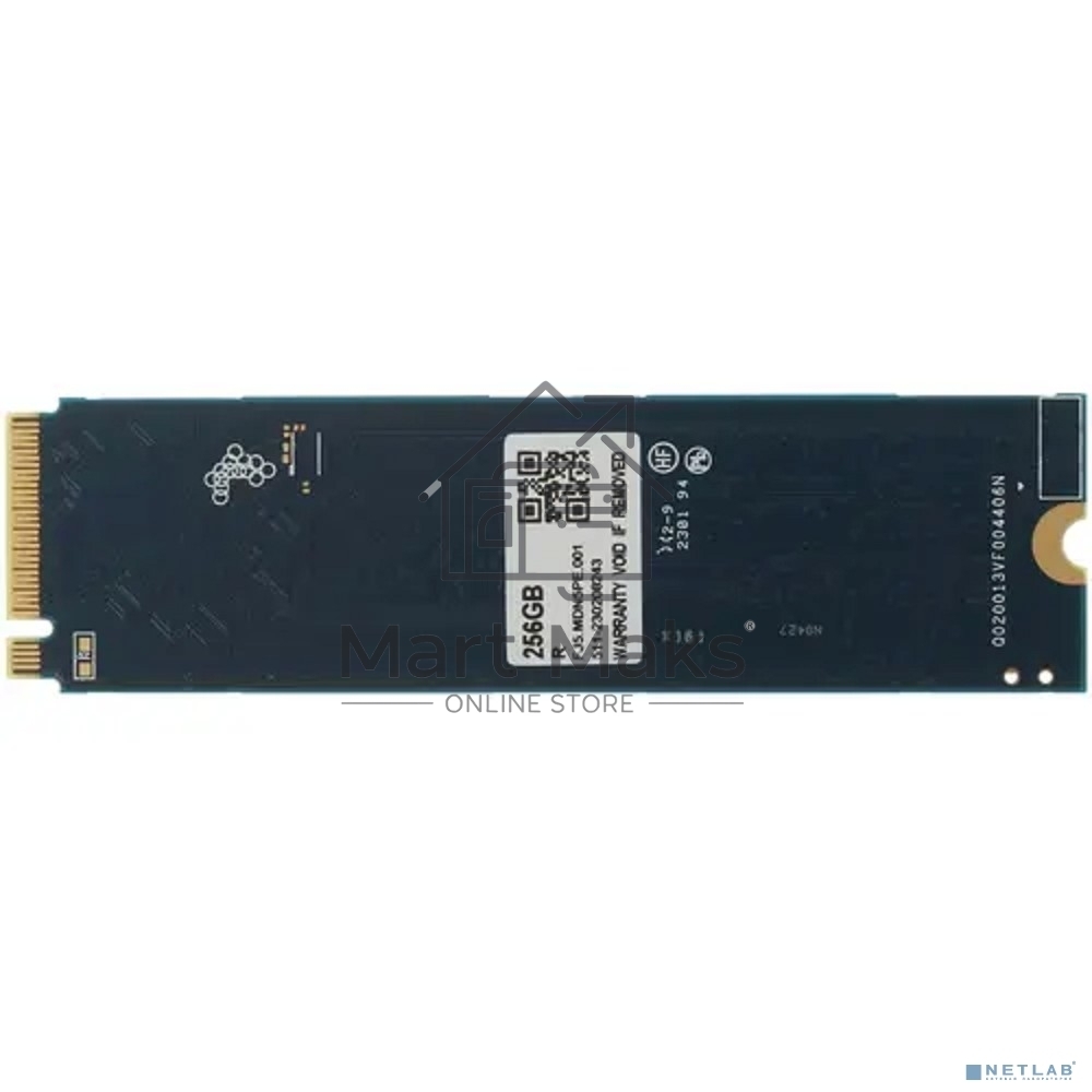 Накопитель SSD Apacer AS2280P4, 256Gb, M.2 2280, PCIe 3.0 x4, NVMe, R/W 2100/1300