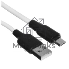 Кабель USB 2.0 HOCO X21, силиконовая оплетка, AM/microBM, бело-черный, 1м