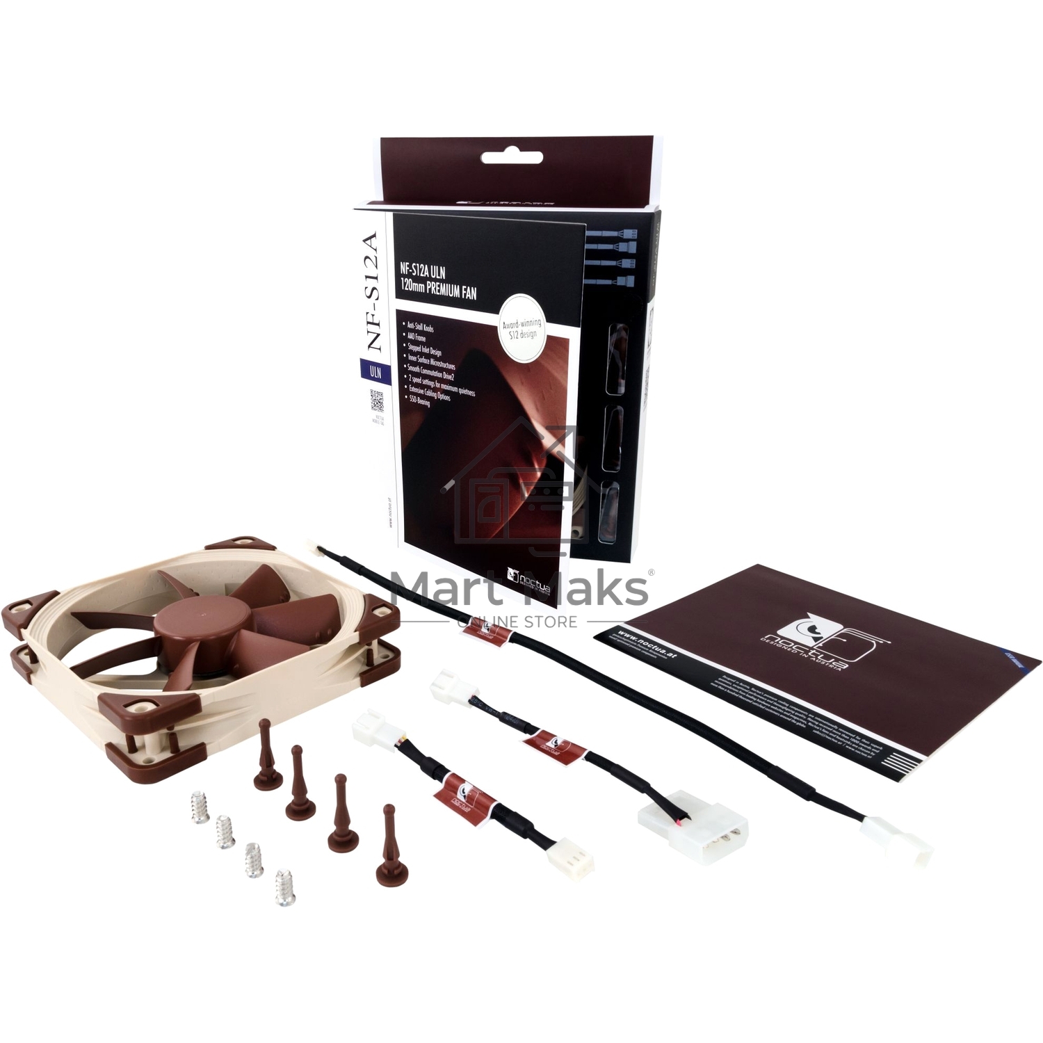 Вентилятор Noctua NF-S12A ULN 120мм, 800rpm