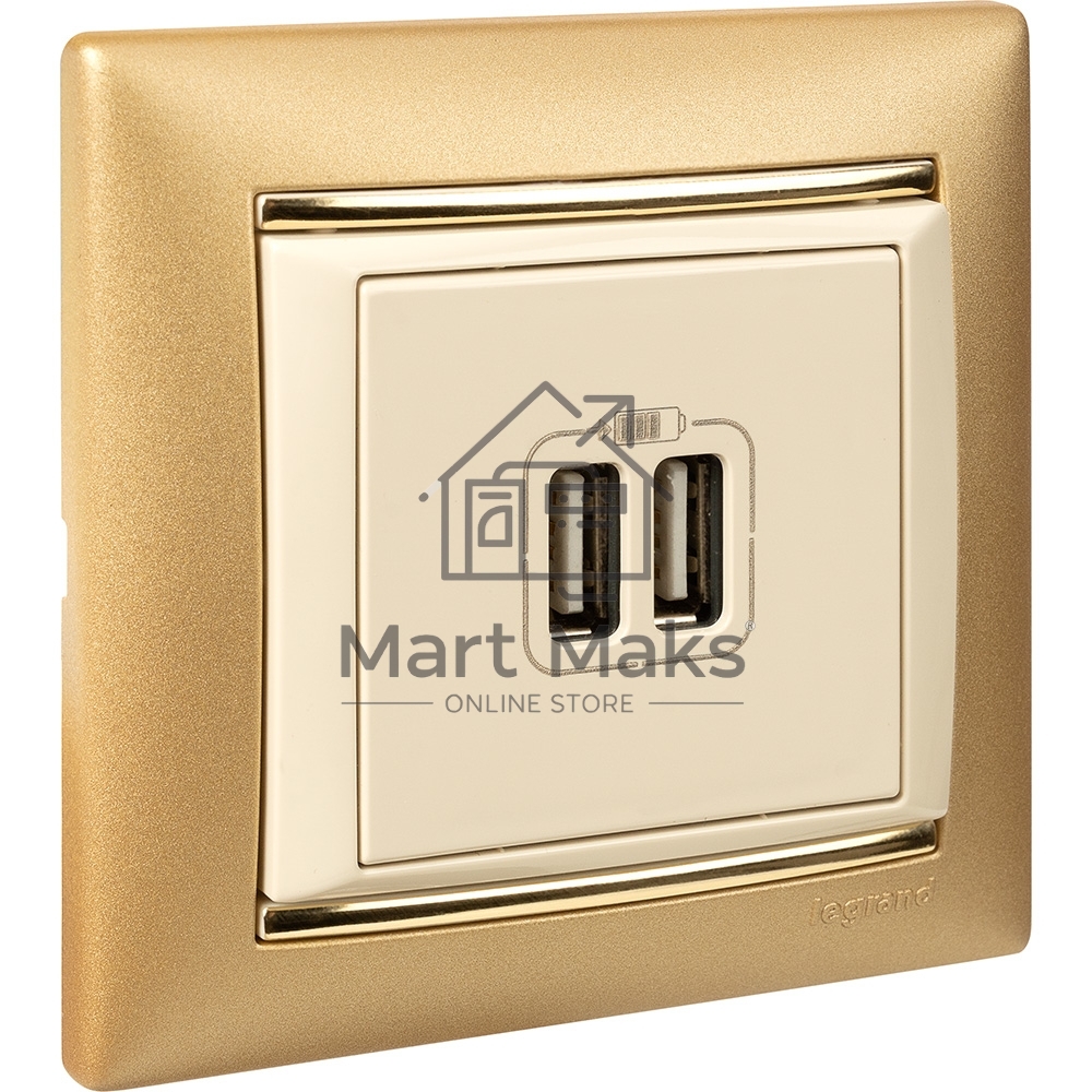 Розетка 2-ая USB 774170 Legrand Valena Сл. кость