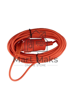 Удлинитель-шнур PROconnect ПВС 2х0.75, 10 м, б/з, 6 А, 1300 Вт, IP20, оранжевый (Сделано в России)