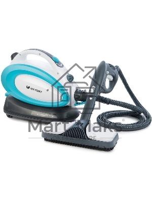 Пароочиститель напольный Kitfort КТ-914 1500Вт белый/голубой