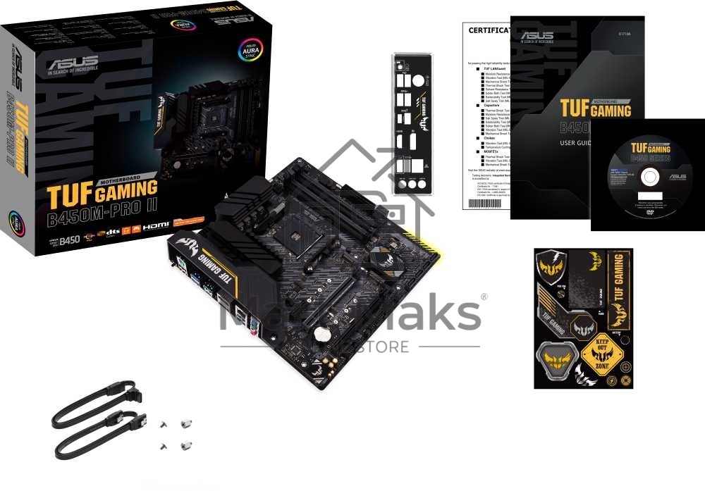Материнская плата Asus TUF GAMING B450M-PRO II Soc-AM4 AMD B450 4xDDR4 mATX AC`97 8ch(7.1) GbLAN RAID+HDMI+DP