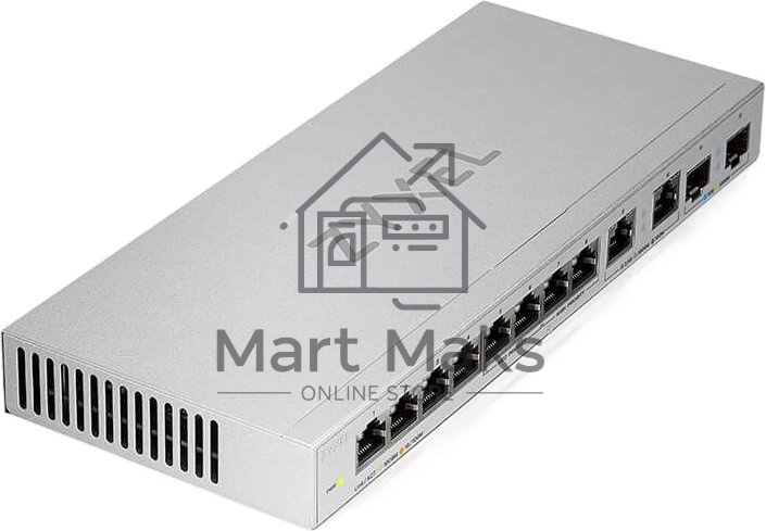 Коммутатор Zyxel XGS1010-12-ZZ0102F 8x1Гбит/с 2x2.5Гбит/с 2SFP+ неуправляемый