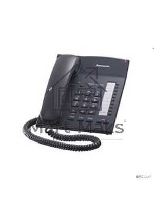 Телефон проводной Panasonic KX-TS2382RUB черный индикатор вызова,повторный набор последнего номера,4 уровня громкости звонка