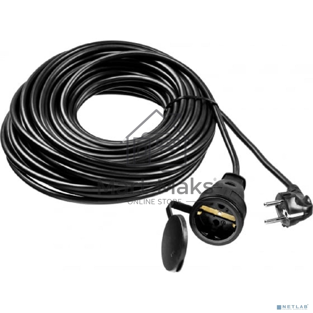 Удлинитель-шнур Stayer MC 315, 20 м, 3500 Вт, 1 гнездо, ПВС 3х1,5 мм2, черный