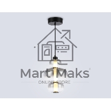 Подвесной светодиодный светильник Ambrella light LH11057 BK/SM черный/дымчатый 18W 3000K D230*350