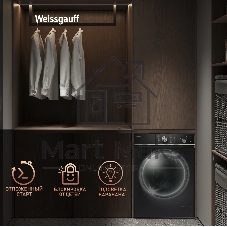 Стиральная машина Weissgauff WM 4106 D Black Edition черный, загрузка фронтальная 6 кг, 1000 об/мин, класс: А