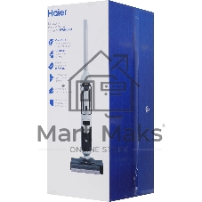 Пылесос вертикальный моющий Haier HWND Q1 белый/черный, питание от аккумулятора, 150 Вт, уборка сухая/влажная, пылесборник 0.4 л