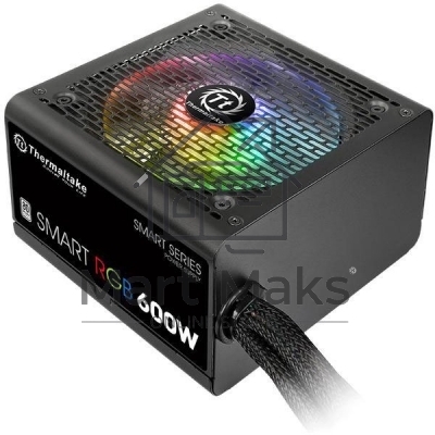 Блок питания Thermaltake Smart RGB (PS-SPR-0600NHSAWE-1), 600Вт, 80 PLUS, 120мм, черный