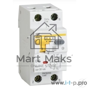 Выключатель автоматический дифференциального тока Iek MAD22-5-050-C-100 АВДТ 32 C50 100мА