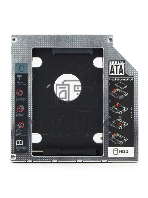 Контейнер для HDD Gembird MF-95-02 Низкопрофильный адаптер для 2.5-дюймового накопителя в отсек 5.25 дюйма, 12 мм