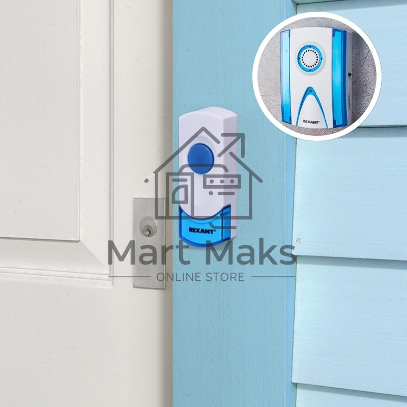 Беспроводной дверной звонок кнопка IP 44 Rexant RX-3