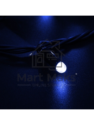 Гирлянда Neon-night Нить 10м, постоянное свечение, черный ПВХ, 230В, синий