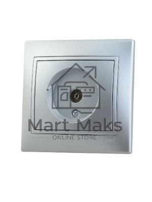 Розетка TV СП Мира проходная метал. сер. Lezard 701-1010-129