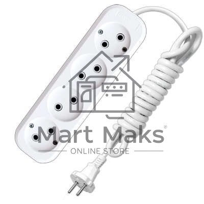 Удлинитель 4х2м без заземл. 10А IP20 Е-204 АБС-пл. ПВС 2х0.75 UNIVersal 9634266