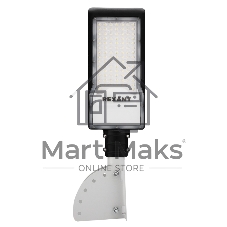 Кронштейн для консольного светильника Rexant КР-3.1 накладного монтажа или под бандажную ленту с переменным углом серый (сталь 2 мм, 230х150х150, Ø 57)