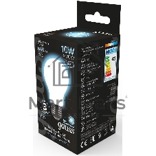 Лампа светодиодная Gauss 10Вт цок.:E27 шар 220B 4100K св.свеч.бел.нейт. A60 (упак.:10шт) (102202210)