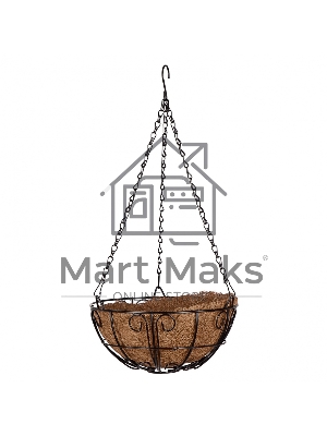 Кашпо подвесное с декором, с кокосовой корзиной, диаметр 25 см Palisad