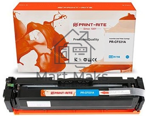 Картридж лазерный Print-Rite TFH931CPU1J PR-CF531A CF531A голубой (900стр.) для HP LJ M180n/M181fw