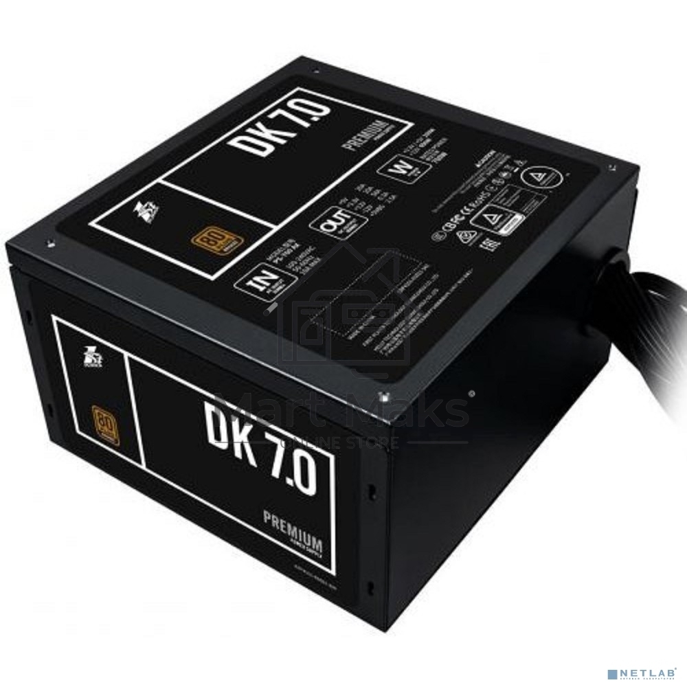Блок питания 1STPLAYER DK PREMIUM PS-700AX, 700Вт, 80 PLUS Bronze, 120мм, черный